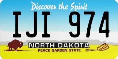 ND license plate IJI974