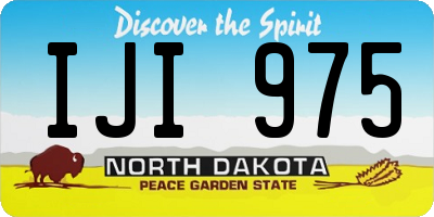 ND license plate IJI975