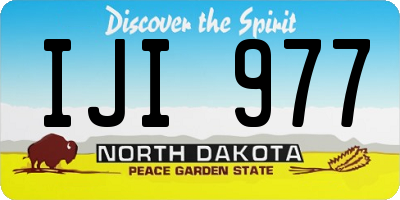 ND license plate IJI977