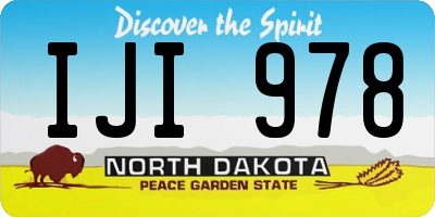ND license plate IJI978