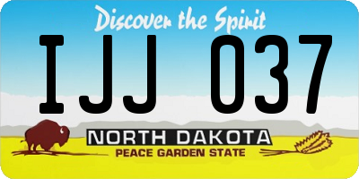 ND license plate IJJ037