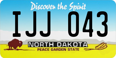 ND license plate IJJ043