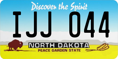 ND license plate IJJ044