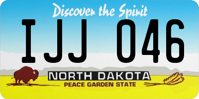 ND license plate IJJ046