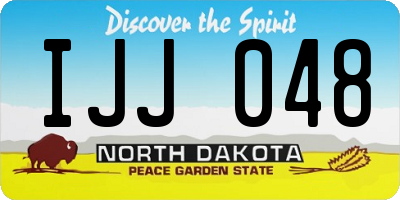 ND license plate IJJ048