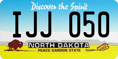 ND license plate IJJ050