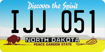 ND license plate IJJ051