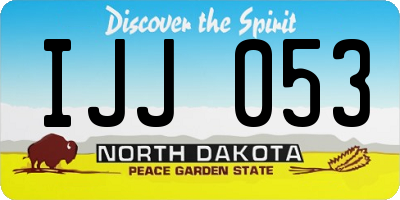ND license plate IJJ053