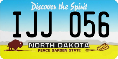 ND license plate IJJ056