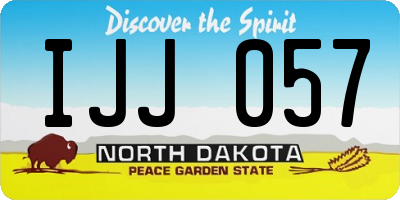 ND license plate IJJ057