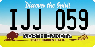 ND license plate IJJ059