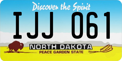 ND license plate IJJ061