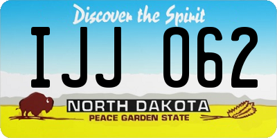 ND license plate IJJ062