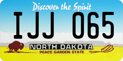 ND license plate IJJ065