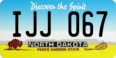 ND license plate IJJ067