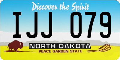 ND license plate IJJ079