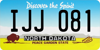 ND license plate IJJ081