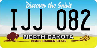 ND license plate IJJ082