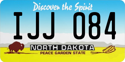 ND license plate IJJ084