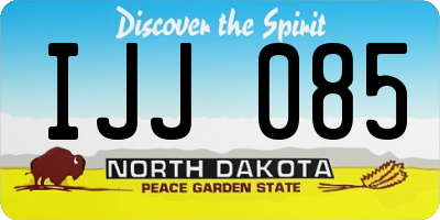 ND license plate IJJ085