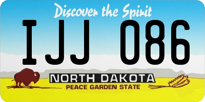 ND license plate IJJ086