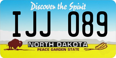 ND license plate IJJ089