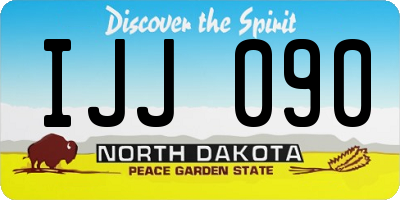 ND license plate IJJ090