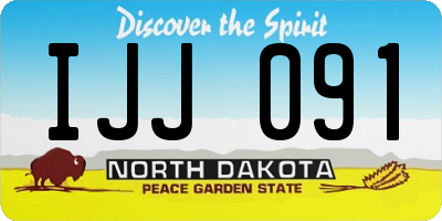 ND license plate IJJ091