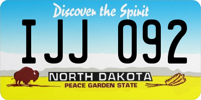 ND license plate IJJ092