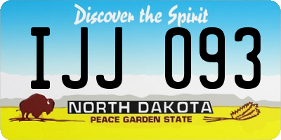 ND license plate IJJ093
