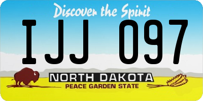ND license plate IJJ097