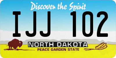 ND license plate IJJ102