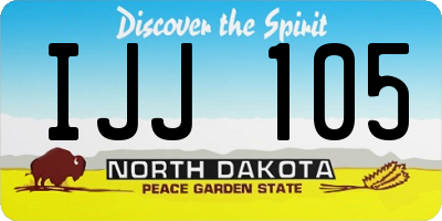 ND license plate IJJ105