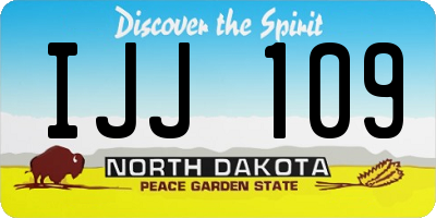 ND license plate IJJ109