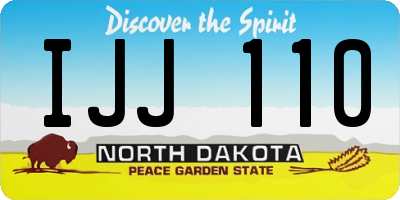 ND license plate IJJ110