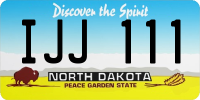 ND license plate IJJ111