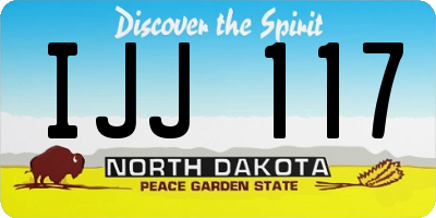 ND license plate IJJ117