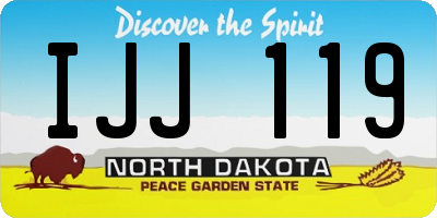 ND license plate IJJ119