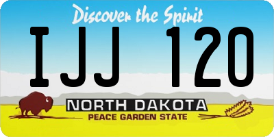 ND license plate IJJ120