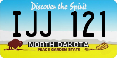 ND license plate IJJ121