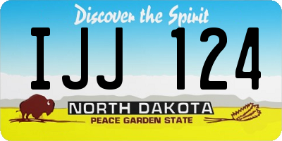 ND license plate IJJ124
