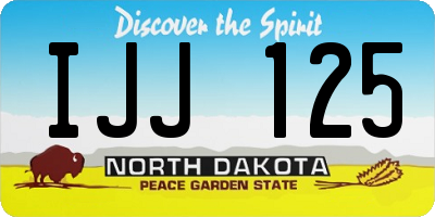 ND license plate IJJ125