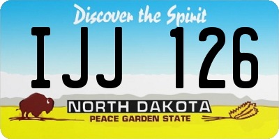 ND license plate IJJ126