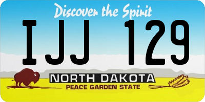 ND license plate IJJ129