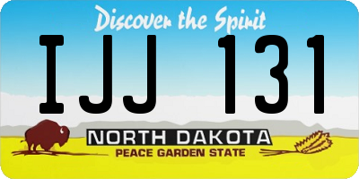 ND license plate IJJ131