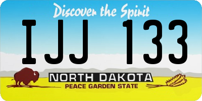 ND license plate IJJ133