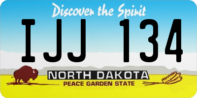 ND license plate IJJ134