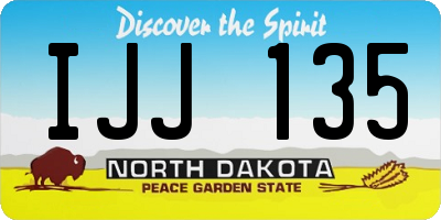 ND license plate IJJ135