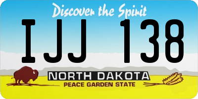 ND license plate IJJ138