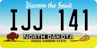 ND license plate IJJ141